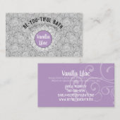 Visitekaartje met handgemaakte zeepbadjes (Voorkant / Achterkant)