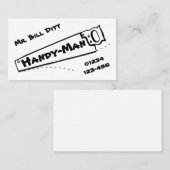 Visitekaartje met handig Man (Voorkant / Achterkant)