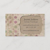 Visitekaartje met het bruine-papierbalkprofiel (Achterkant)