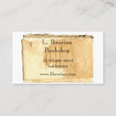 Visitekaartje met het oude boek (Voorkant)