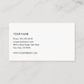 Visitekaartje met hoge coupes advieskaart (Achterkant)