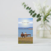 Visitekaartje met hoge coupes advieskaart (Staand voorkant)