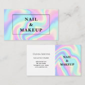 Visitekaartje met holografische achtergrond. (Voorkant / Achterkant)