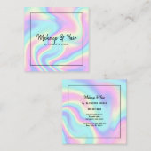 Visitekaartje met holografische structuur. (Voorkant / Achterkant)