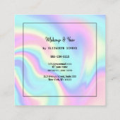 Visitekaartje met holografische structuur. (Achterkant)