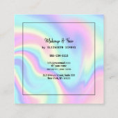 Visitekaartje met holografische structuur. (Achterkant)