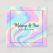 Visitekaartje met holografische structuur. (Voorkant)