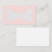 Visitekaartje met honden, roze Visitekaartje (Voorkant / Achterkant)