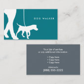 Visitekaartje met hondenloop 3,5 x 2,0 inch, 100 s (Voorkant / Achterkant)