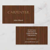 Visitekaartje met houtaffecten (Voorkant / Achterkant)