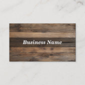 Visitekaartje met houten achtergrond (Voorkant)