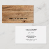 Visitekaartje met houten textuur (Voorkant / Achterkant)