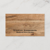 Visitekaartje met houten textuur (Voorkant)