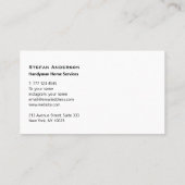 Visitekaartje met houten textuur (Achterkant)