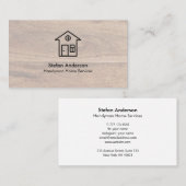 Visitekaartje met houten textuur (Voorkant / Achterkant)