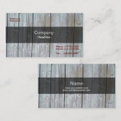 Visitekaartje met houten uitsteeksel (Voorkant / Achterkant)