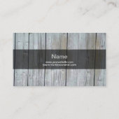 Visitekaartje met houten uitsteeksel (Achterkant)