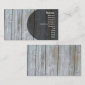 Visitekaartje met houten uitsteeksel (Voorkant / Achterkant)