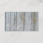 Visitekaartje met houten uitsteeksel (Achterkant)