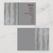 Visitekaartje met houten uitsteeksel (Voorkant / Achterkant)