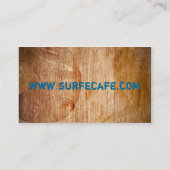 Visitekaartje met houtextuur (Achterkant)