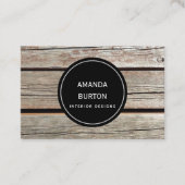 Visitekaartje met houtextuur. (Voorkant)