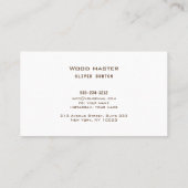 Visitekaartje met houtstructuur. (Achterkant)