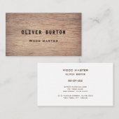 Visitekaartje met houtstructuur. (Voorkant / Achterkant)