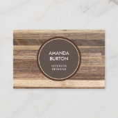 Visitekaartje met houtstructuur. (Voorkant)