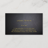 Visitekaartje met inbedding van steenkoolzwarte go (Achterkant)