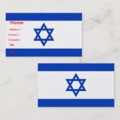 Visitekaartje met Israëlische vlag (Voorkant / Achterkant)