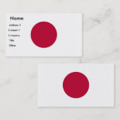 Visitekaartje met Japanse vlag (Voorkant / Achterkant)