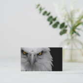 visitekaartje met kale adelaars (Staand voorkant)