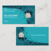 Visitekaartje met kant en ribbons (Voorkant / Achterkant)