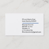 Visitekaartje met Kantoor/hoofdstuk (Achterkant)