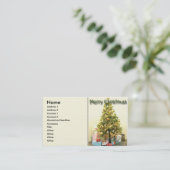 Visitekaartje met kerstbomen (Staand voorkant)