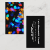 Visitekaartje met kerstlampjes, kleurrijk, helder (Voorkant / Achterkant)