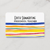 visitekaartje met kleurrijke strepen (Voorkant)