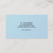 visitekaartje met koude blauwe kleur (Achterkant)