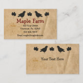 Visitekaartje met kraaien en met mazelen (Voorkant / Achterkant)