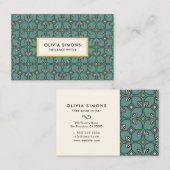 visitekaartje met  Kunstdecopatroon (Voorkant / Achterkant)