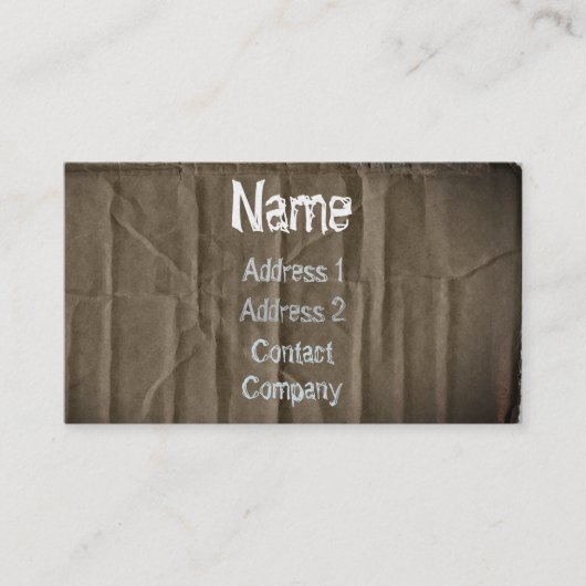 Visitekaartje met laadbord (Voorkant)