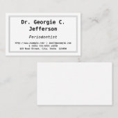 Visitekaartje met laag bereik en laag oppervlak (Voorkant / Achterkant)