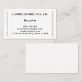 Visitekaartje met laagkey en opnieuw ingesteld bar (Voorkant / Achterkant)