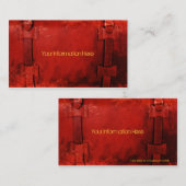 Visitekaartje met leder rond vervorming (Voorkant / Achterkant)