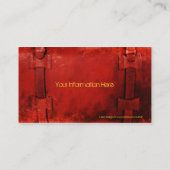 Visitekaartje met leder rond vervorming (Achterkant)