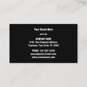 Visitekaartje met lederen jasje, zwart (Achterkant)