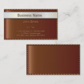 Visitekaartje met lederen tas van hoge kwaliteit (Voorkant / Achterkant)