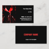 Visitekaartje met lederen vesten, horizontaal (Voorkant / Achterkant)