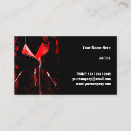 Visitekaartje met lederen vesten, horizontaal